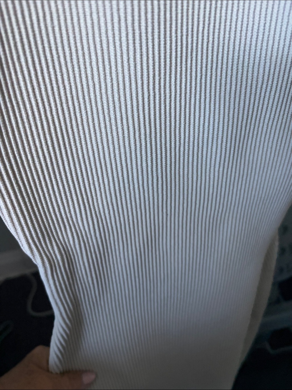 Babaton Ribbed Halter Midi Dress in Cream - Picture 3 of 7